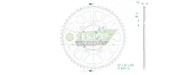 Produktzeichnung Kettenrad 51-16001-54