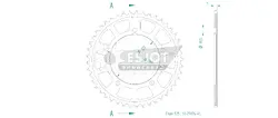 Produktzeichnung Kettenrad 51-29024-45