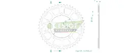 Produktzeichnung Kettenrad 51-29024-47