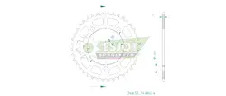 Produktzeichnung Kettenrad 51-29042-40