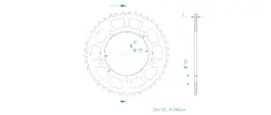 Produktzeichnung Kettenrad 51-29042-41