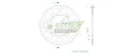Produktzeichnung Kettenrad 51-29042-42