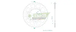Produktzeichnung Kettenrad 51-29042-44