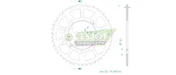 Produktzeichnung Kettenrad 51-29042-46