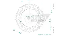 Produktzeichnung Kettenrad 51-32001-40