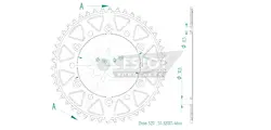 Produktzeichnung Kettenrad 51-32001-46