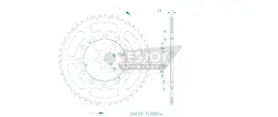 Produktzeichnung Kettenrad 51-32029-46
