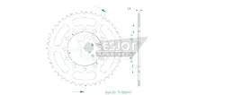 Produktzeichnung Kettenrad 51-32029-47