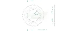 Produktzeichnung Kettenrad 51-32206-40