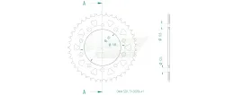 Produktzeichnung Kettenrad 51-32206-41