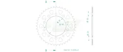 Produktzeichnung Kettenrad 51-32206-43