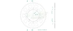 Produktzeichnung Kettenrad 51-32206-48