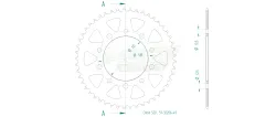 Produktzeichnung Kettenrad 51-32206-49
