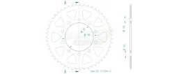 Produktzeichnung Kettenrad 51-32206-51