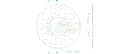 Produktzeichnung Kettenrad 51-32206-52
