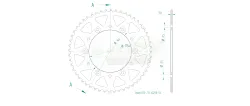 Produktzeichnung Kettenrad 51-32250-52BP